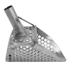 Dune Scoops Loch Ness Mini 9 x 6" Stainless Steel Metal Detector Sand Scoop w/ Dune Light & Strong Carbon Fiber Handle