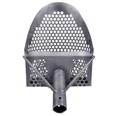 Dune Scoops Titanium Beach Sand Scoop 1.5mm Titanium Sheet /10 mm Hexahedron Holes and Carbon Fiber Rod with Handle