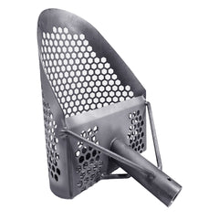 Dune Scoops Titanium Beach Sand Scoop 1.5mm Titanium Sheet /10 mm Hexahedron Holes and Carbon Fiber Rod with Handle
