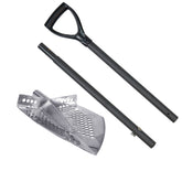 Dune Scoops Stainless Steel 2.0mm Shovel for Digging/10mm Hexahedron Holes and Carbon Fiber Rod with Handle