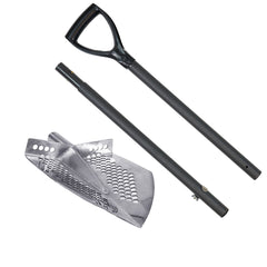 Dune Scoops Stainless Steel 2.0mm Shovel for Digging/10mm Hexahedron Holes and Carbon Fiber Rod with Handle
