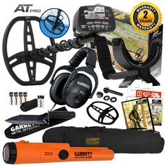 Garrett AT Pro Metal Detector w/ Pro Pointer AT, Headphones, Carry Bag, Digger