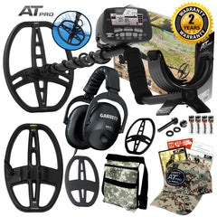 Garrett AT Pro All Terrain Spring Special Metal Detector 2 Coils & Accessories