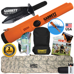 Garrett Pro Pointer AT w/ Backpack, Camo Softcase, Digger, Sand Scoop & Pouch
