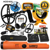 Garrett ACE 400 Metal Detector w/ Wireless System, Pro Pointer AT Z-Lynk & Bag