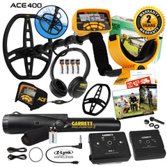 Garrett ACE 400 Metal Detector w/ Z-Lynk Wireless Audio System & Propointer II