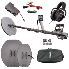 Garrett Axiom Metal Detector with 13"x11" Mono Coil, 11"x7" DD Coil and MS-2 Headphones
