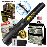Garrett Pro-Pointer II and Camo Canvas Metal Detecting Finds Recovery Bag Pouch