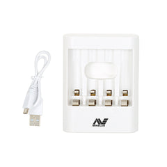 Minelab NiMH Battery Charger for 4 AA Batteries - Vanquish