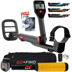 Minelab GO FIND 22 Metal Detector with PRO FIND 35, Black Carry Bag, Finds Pouch