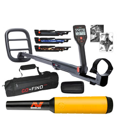 Minelab GO-FIND 44 Metal Detector with PRO-FIND 15 Pinpointer & Black Carry Bag