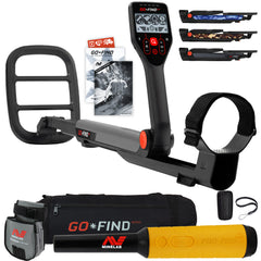 Minelab GO FIND 44 Metal Detector with PRO FIND 35, Black Carry Bag, Finds Pouch