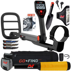 Minelab GO FIND 66 Metal Detector with PRO FIND 35, Finds Pouch, and Black Carry Bag