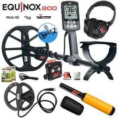 Minelab EQUINOX 800 Metal Detector with Pro-Find 20 Pinpointer and EQX 6" Coil