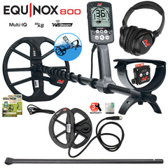 Minelab EQUINOX 800 Metal Detector with 24" Lower Shaft and FREE 6" Coil