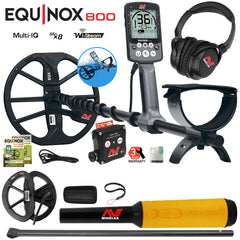 Minelab EQUINOX 800 Metal Detector Lower Shaft, Pro-Find 35, and FREE 6" Coil