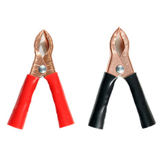 Pair of Alligator Battery Clips for Charging with Vehicle Battery