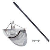 T-Rex 9.5" Wide Stainless Steel Sand Scoop, 3/8" Holes, Carbon Fiber Handle