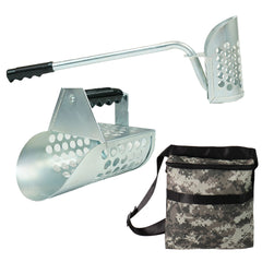 Dune Scoops Galvanized Metal Long Handle Sand Scoop and Heavy Duty Large Scoop for Metal Detecting
