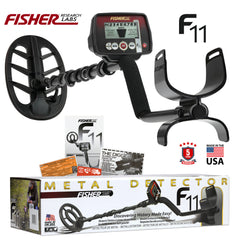 Fisher F11 Metal Detector with 11" DD Waterproof Elliptical Search Coil