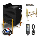 Gold Cube 4 Stack Deluxe Complete Gold Prospecting Kit & 120 Volt Power Supply