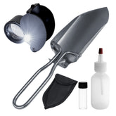 Gold Claw Accessory KIT w/ Foldable Sand Scoop, Led Magnifier, Snuffer & Vial