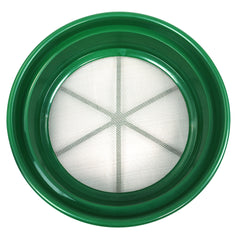 3 pc Green Plastic Gold Sifting Pan Classifier Stackable Mesh Size 1/2 1/4 1/30"