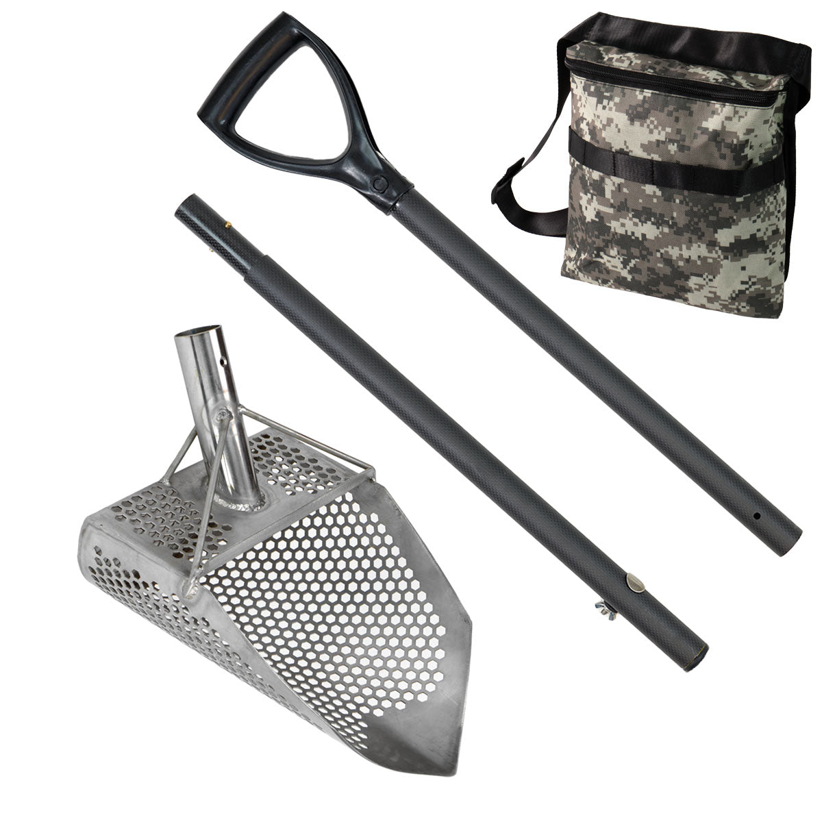 Dune Scoops Orca 11.5 x 8 Stainless Steel Sand Scoop with 7 mm Holes & Pointed Tip