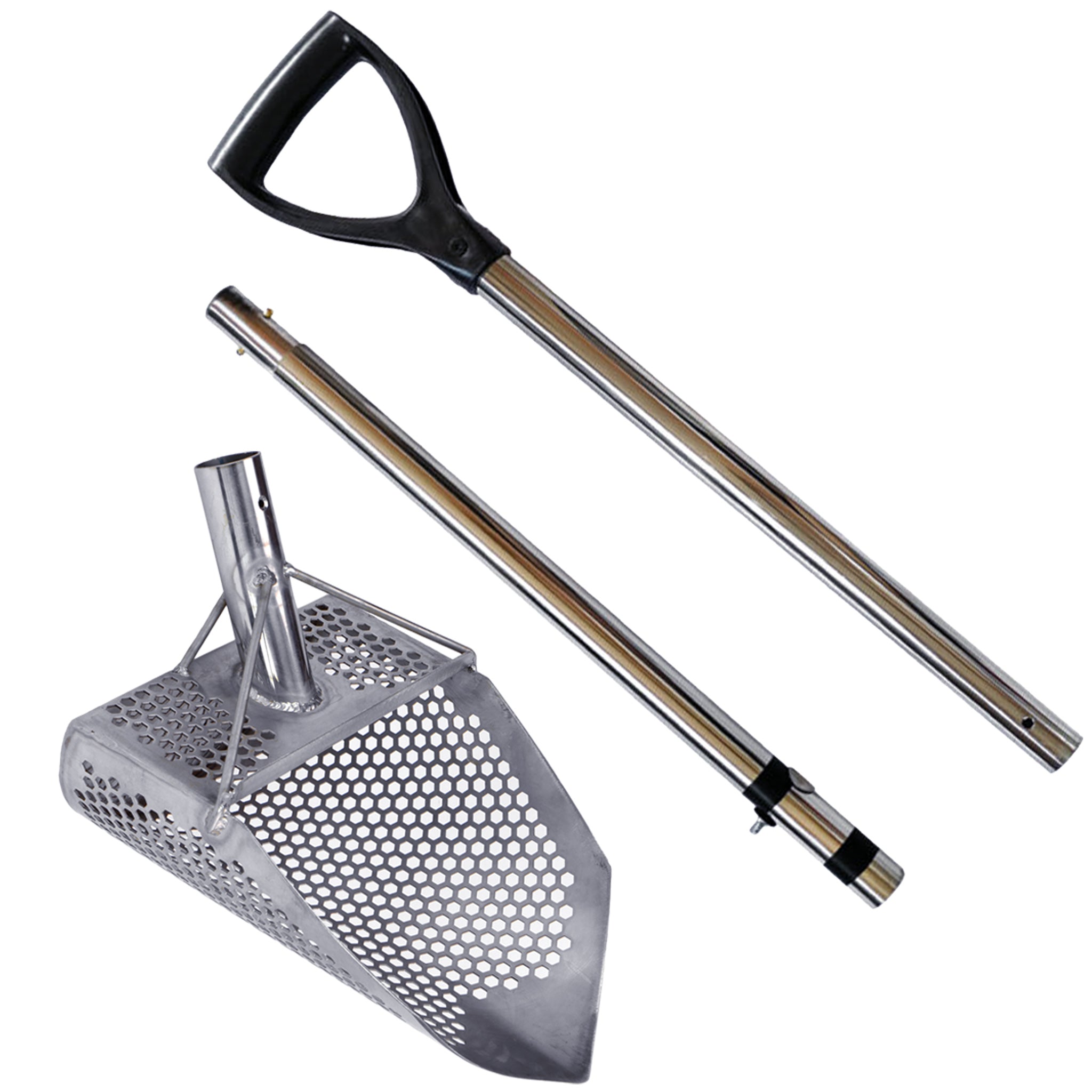 Dune Scoops Orca 11.5 x 8 Stainless Steel Sand Scoop with 7 mm Holes & Pointed Tip