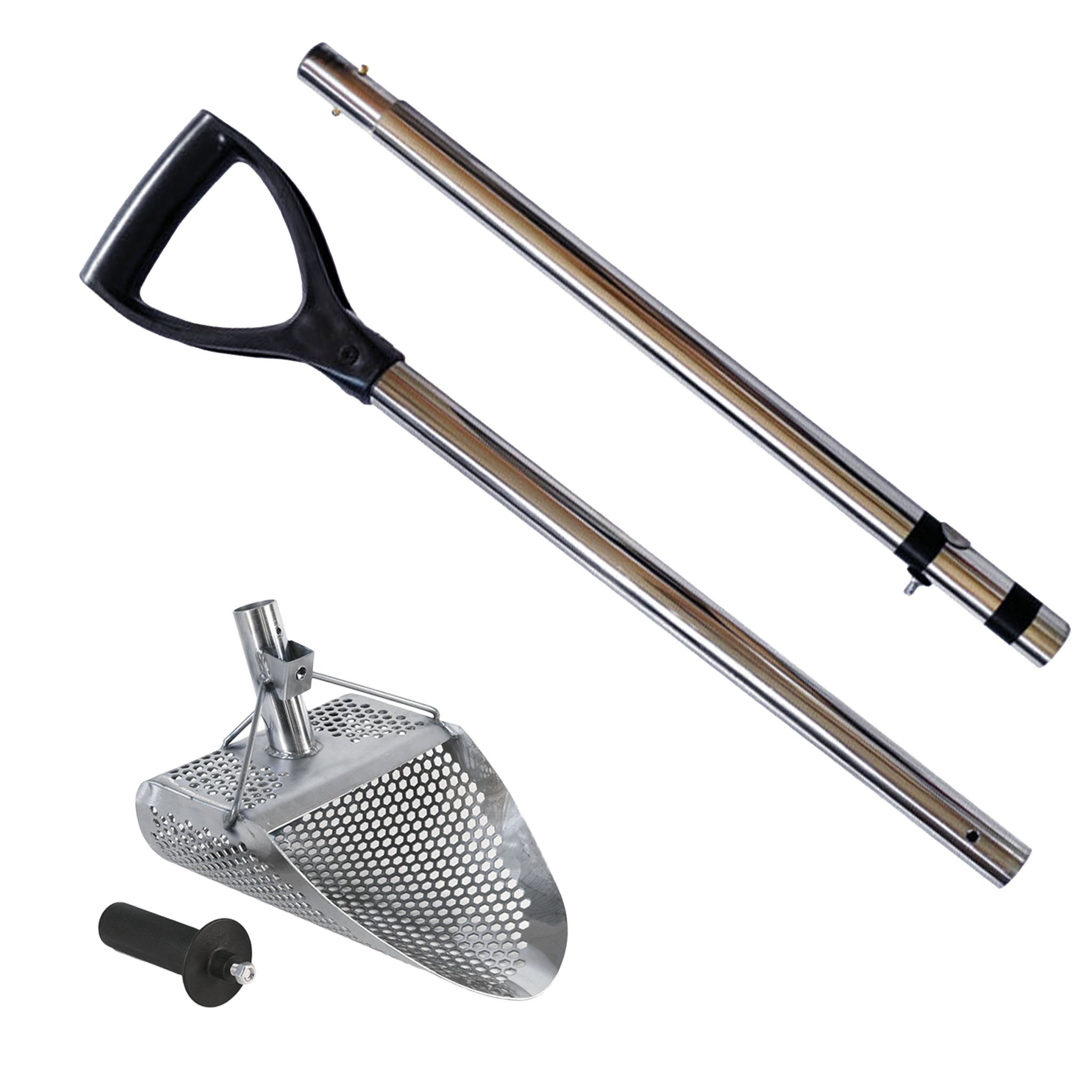 Dune Scoops Kraken 11" x 8" Stainless Steel Metal Detector Sand Scoop w/ 2 mount holes