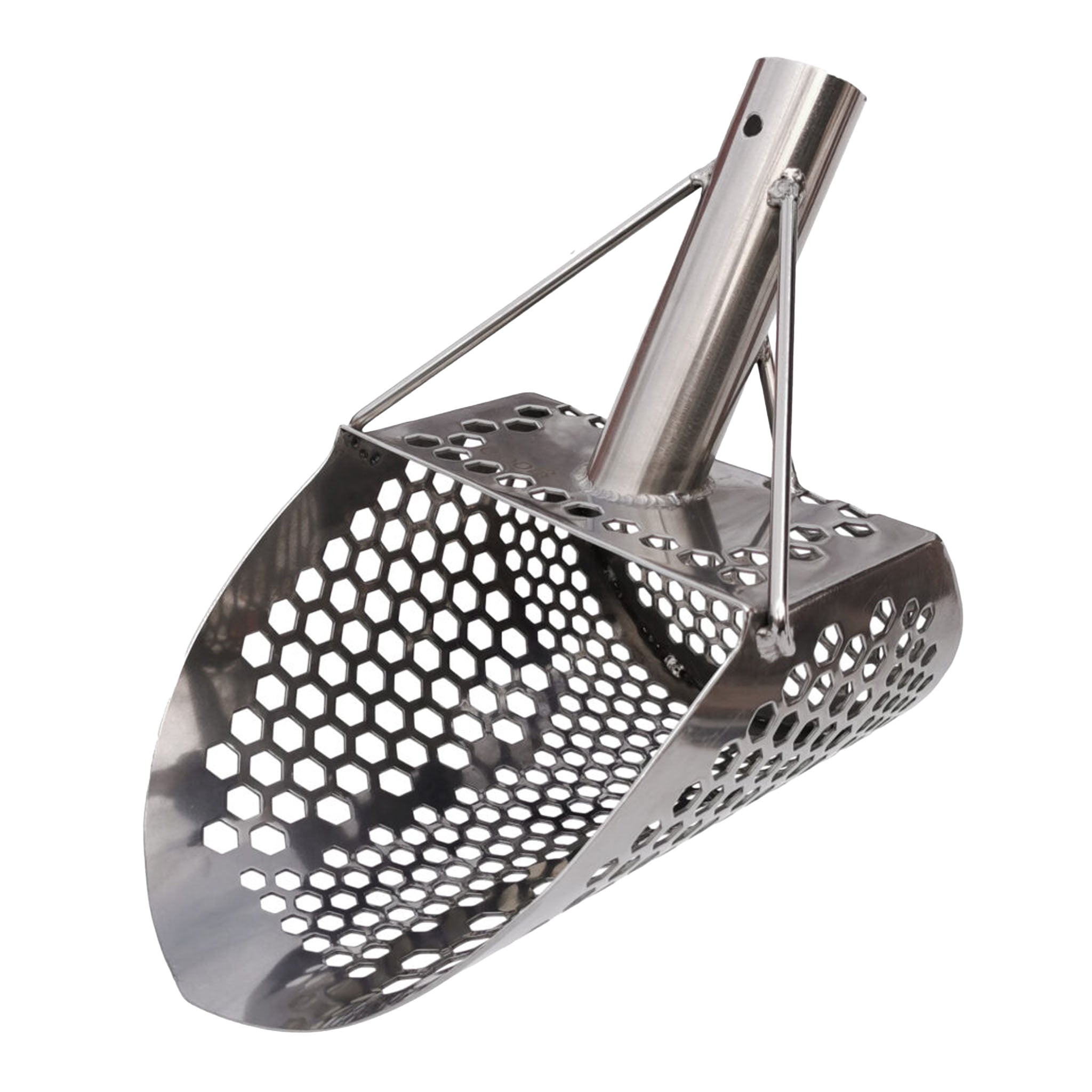 CooB  9" x 6.25" Stainless Steel Sand Scoop - Hexagon Holes