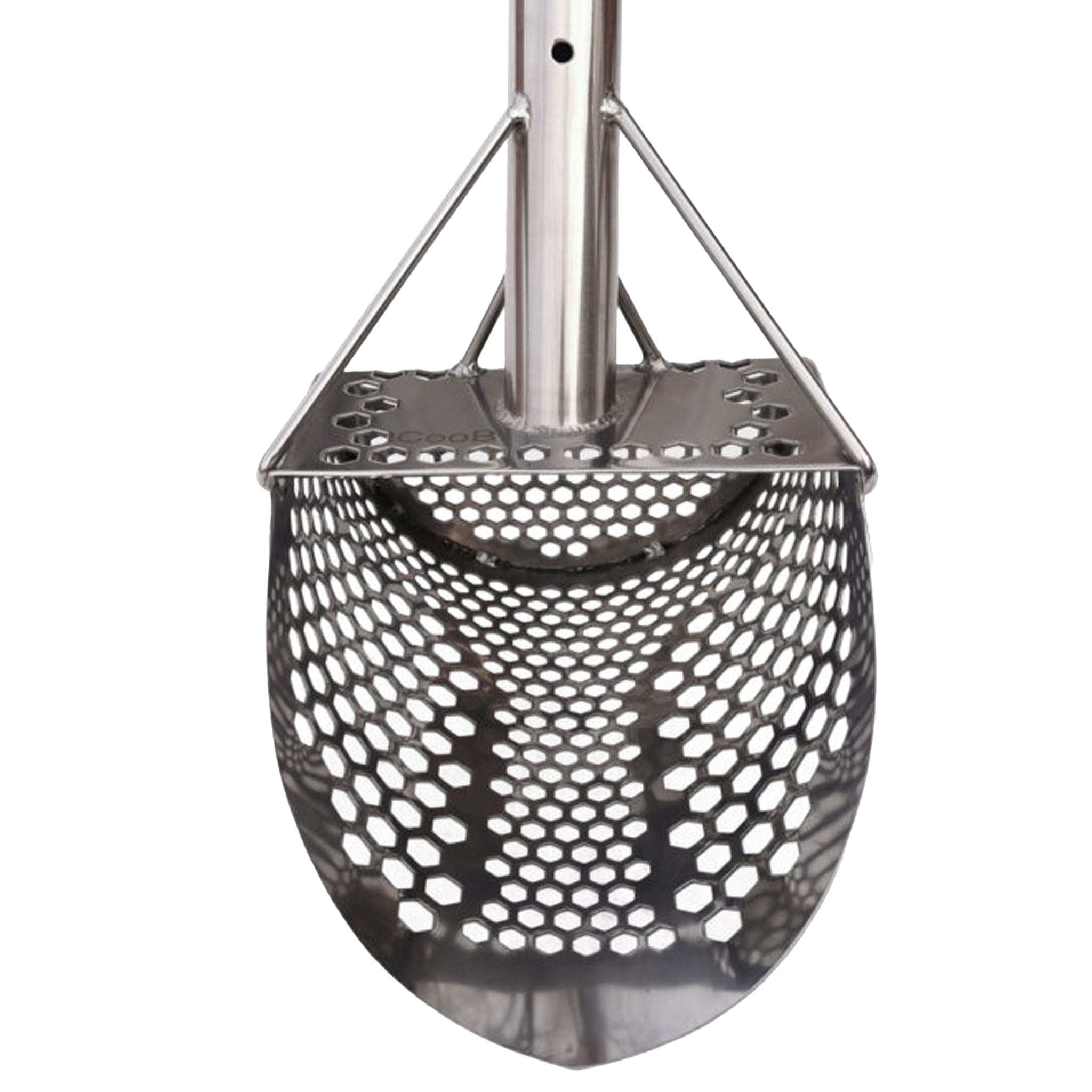 CooB  9" x 6.25" Stainless Steel Sand Scoop - Hexagon Holes