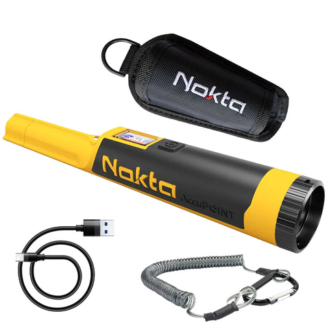 Nokta Simplex Ultra Waterproof Metal Detector with 11″ DD Coil with Accupoint Pinpointer
