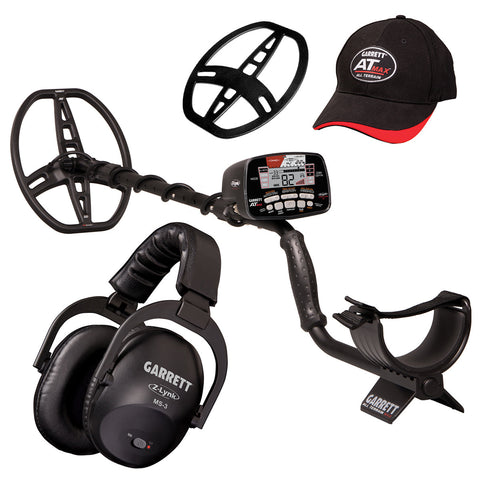 (Open Box ) Garrett AT MAX Metal Detector, Wireless Headphones, Hat, Coil Cover and More