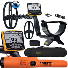 Garrett ACE APEX Detector w/  6 x 11 DD Viper Search Coil, Z-Lynk Headphones, Pro-Pointer AT Z-Lynk, and Bag