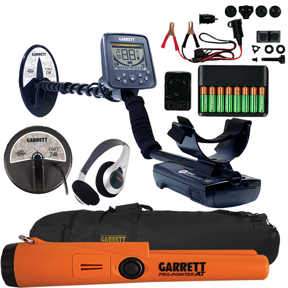 Garrett Goldmaster 24k Metal Detector with Garrett Carry Bag and Pro Pointer Pinpointer