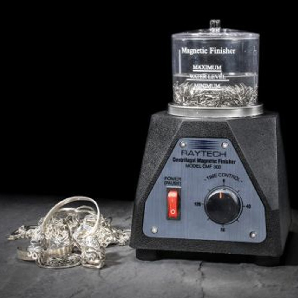 Raytech CMF-300 Magnetic Finisher holds 50 grams of materials
