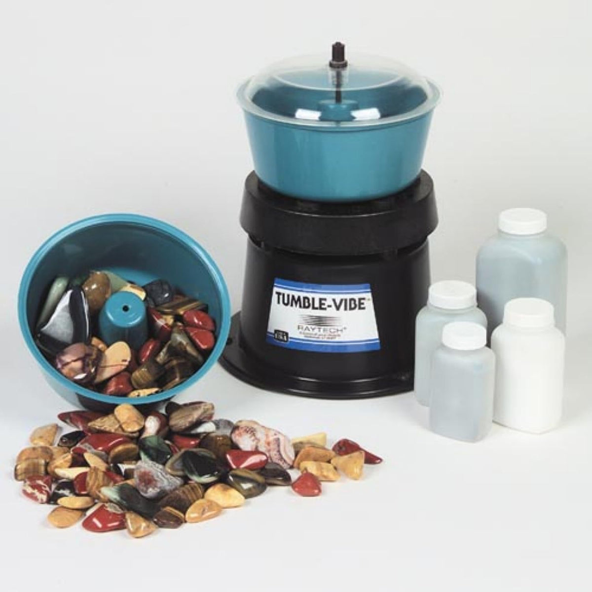 Raytech Rock Polishing Kit 8” Dia. Bowl Blue — Detector Experts
