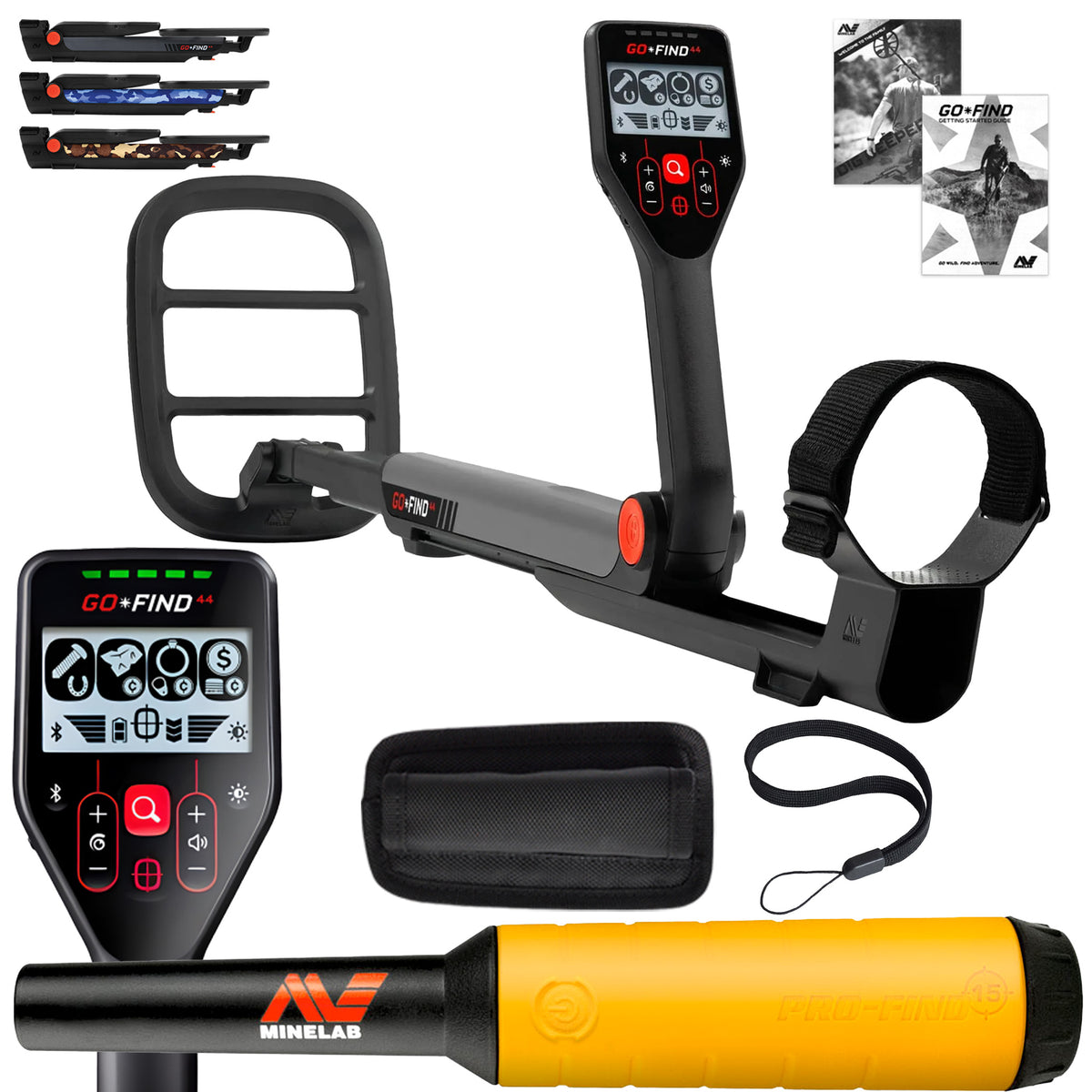 Minelab GO-FIND 44 Metal Detector with PRO-FIND 15 Pinpointer & Holster
