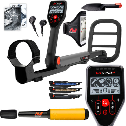 Minelab GO-FIND 66 Metal Detector with PRO-FIND 15 Pinpointer & Holster