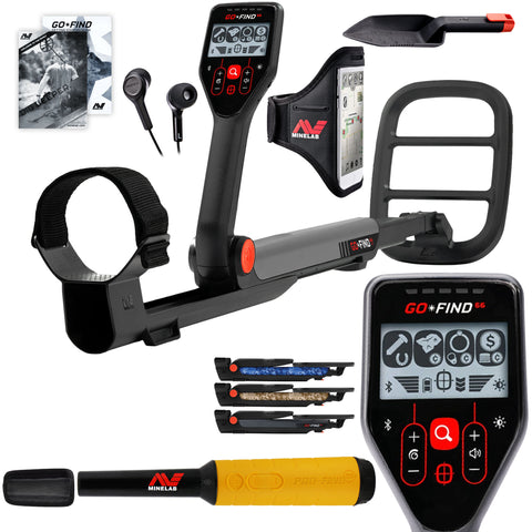 Minelab GO FIND 66 Metal Detector with PRO FIND 35 Pinpointer & Holster