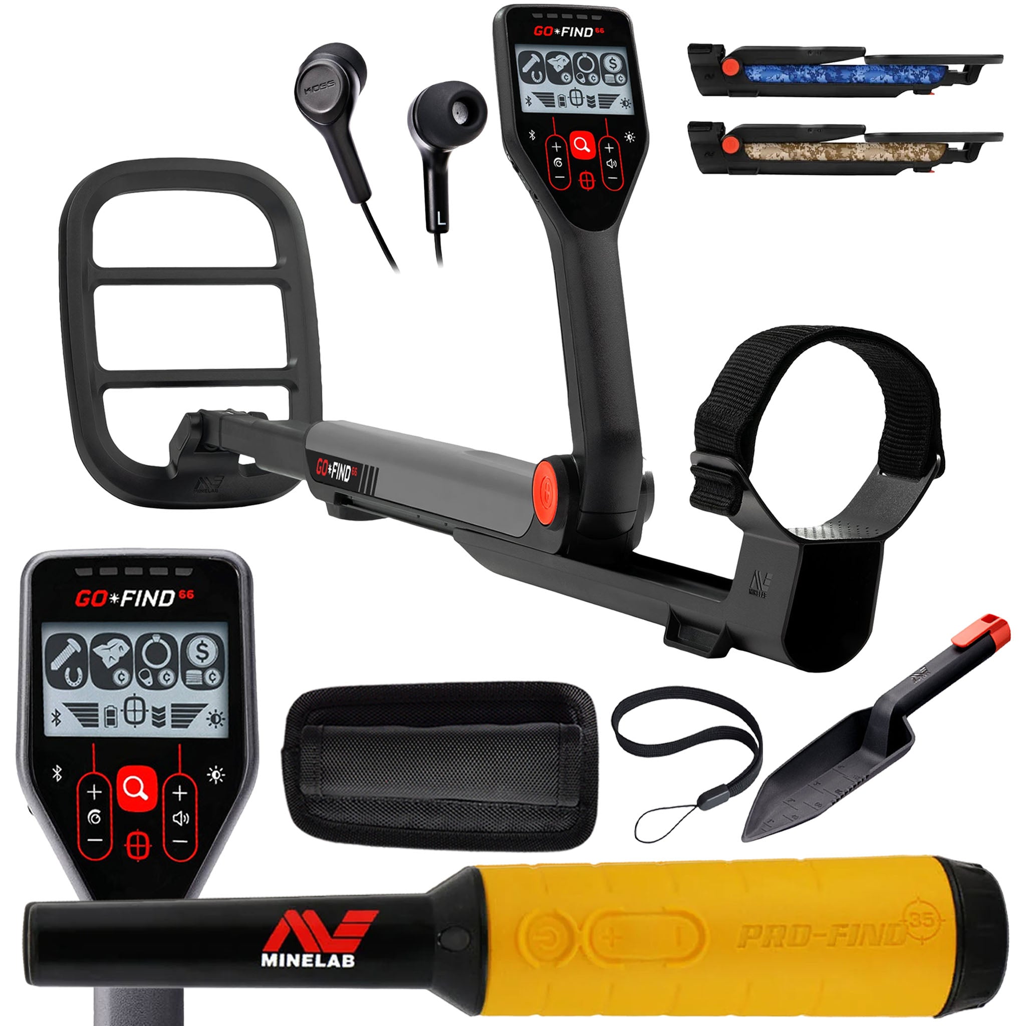 Minelab GO FIND 66 Metal Detector with PRO FIND 35 Pinpointer & Holster