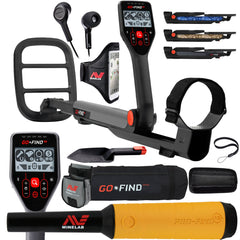 Minelab GO FIND 66 Metal Detector with Finds Pouch and PRO FIND 15, Black Carry Bag,