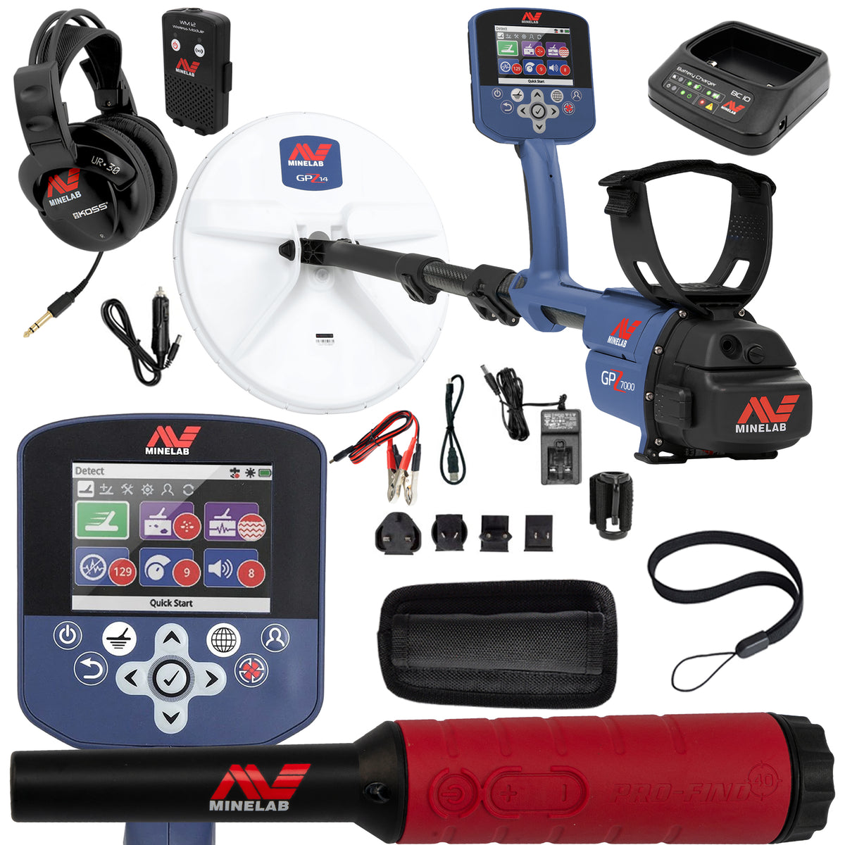 Minelab GPZ 7000 All Terrain Gold Metal Detector with Pro-Find 40