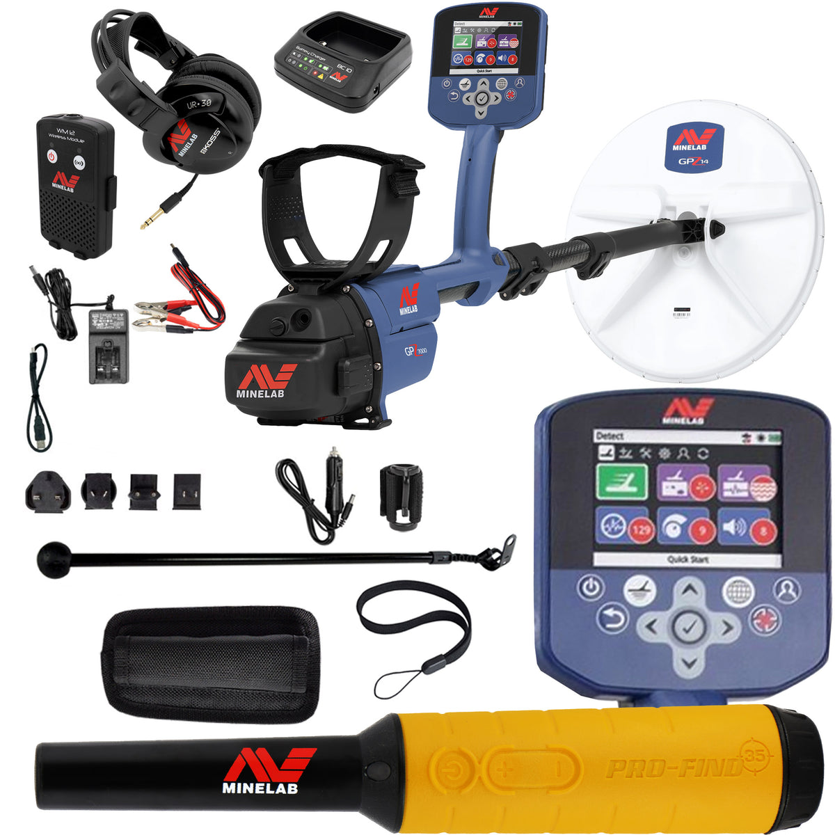Minelab GPZ 7000 All Terrain Gold Metal Detector with Pro Find 35 Pinpointer