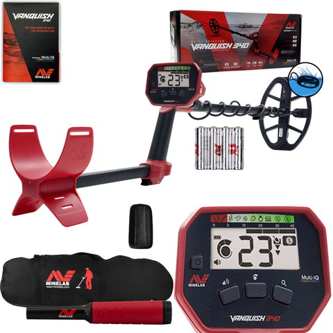 Minelab VANQUISH 340 Metal Detector with Pro-Find 40 and Carry Bag