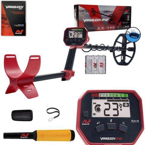 Minelab VANQUISH 340 Detector with 10 x 7 Coil and Pro-Find 15 Pinpointer