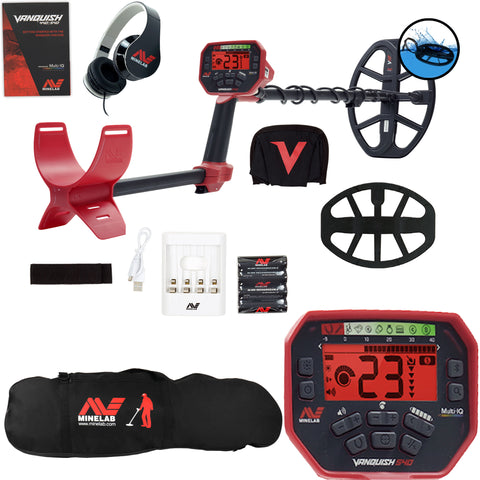 Minelab VANQUISH 540 Metal Detector with 12 x 9 Waterproof DD Coil and Carry Bag