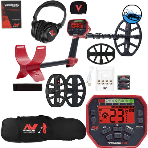 Minelab VANQUISH 540 Pro Pack Metal Detector with 2 Waterproof Coils & Carry Bag
