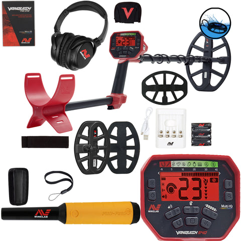 Minelab VANQUISH 540 Pro Pack Detector with 2 Coils and Pro-Find 15 Pinpointer